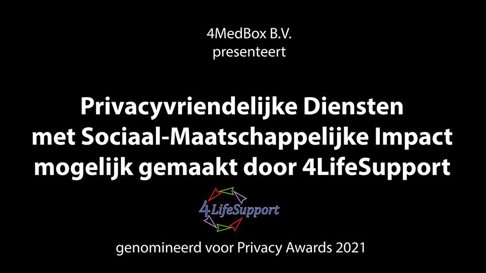 Titel videopitch 4MedBox op Privacy Awards 2021
